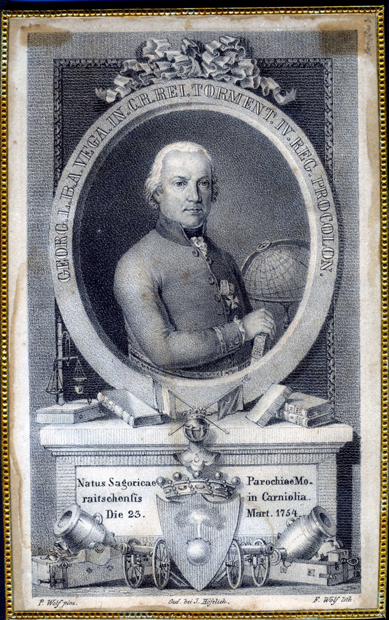 Portrait of Jurij Vega by F. Wolf