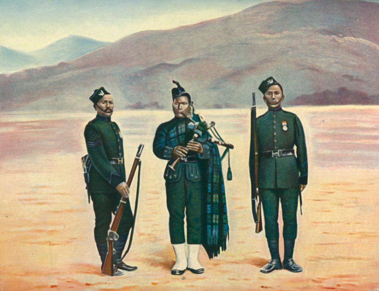 The Fifth Gurkhas, 1901 by F Bremner