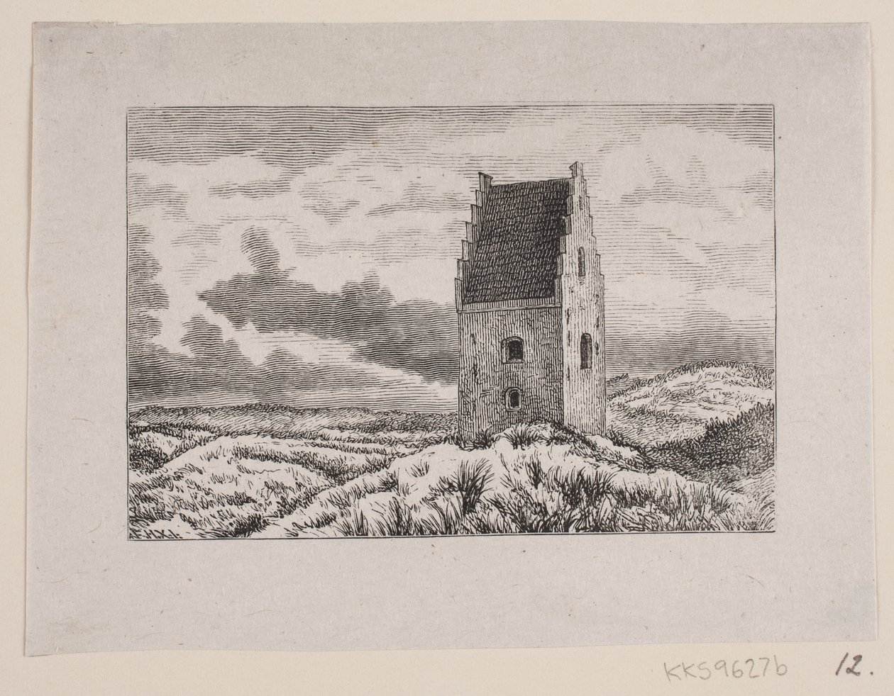 The Sanded Church at Skagen by F. Hendriksen