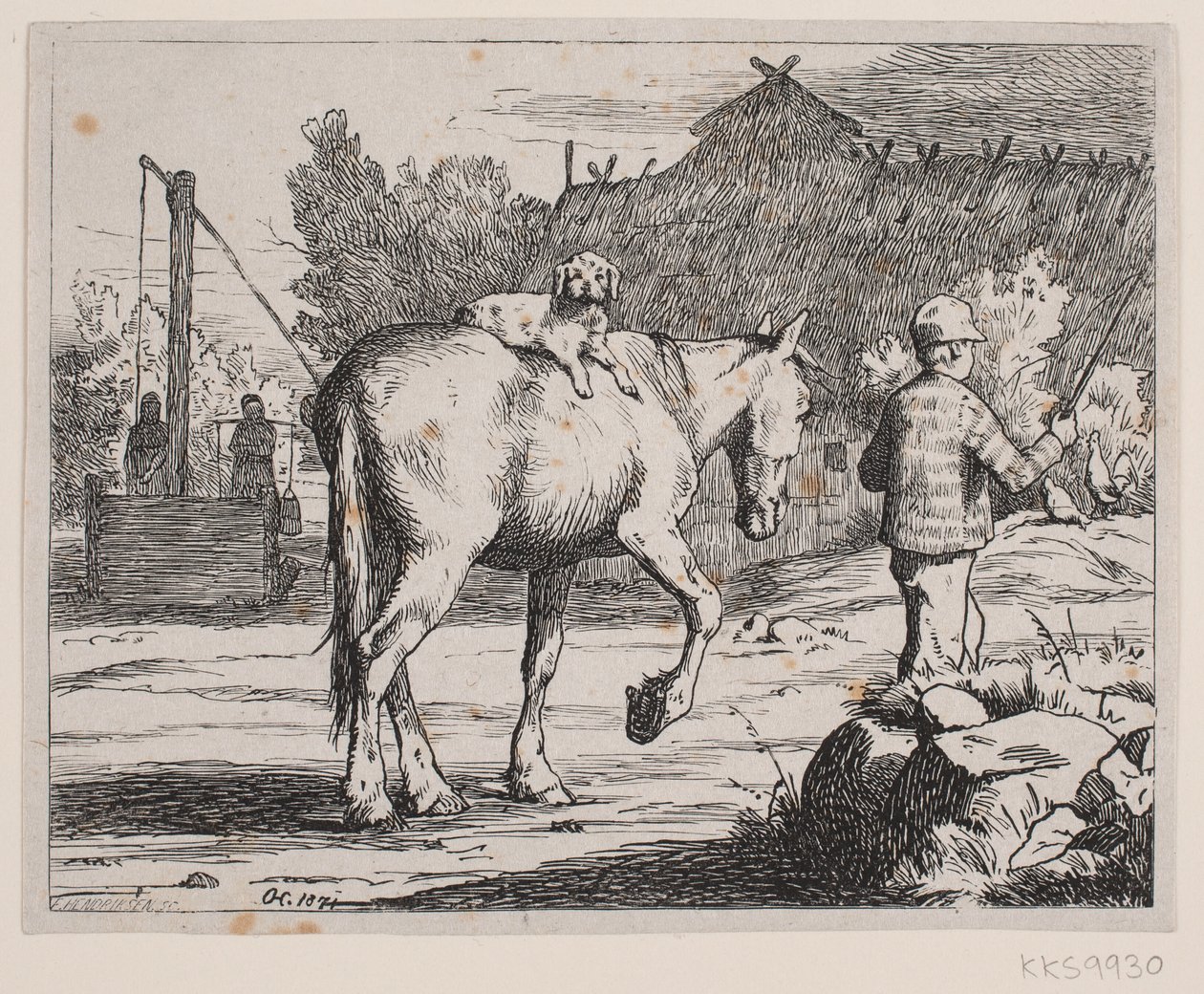 Illustration for a Poem by P. Hansen by F. Hendriksen