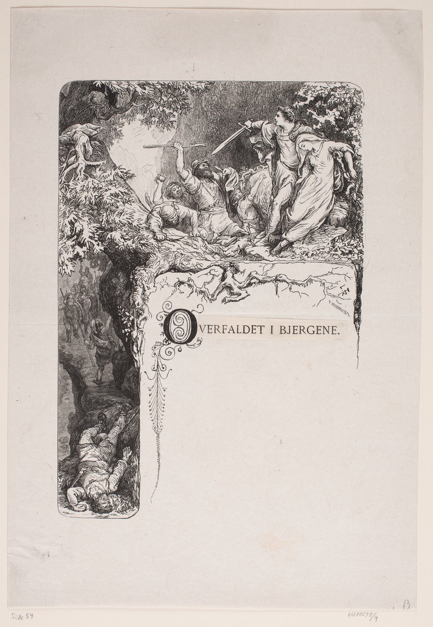 Overfaldet i bjergene by F. Hendriksen