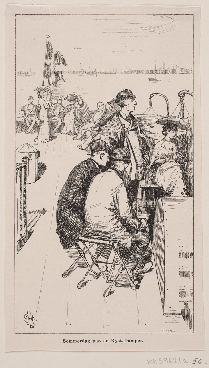 Summer Day on a Coastal Steamer by F. Hendriksen