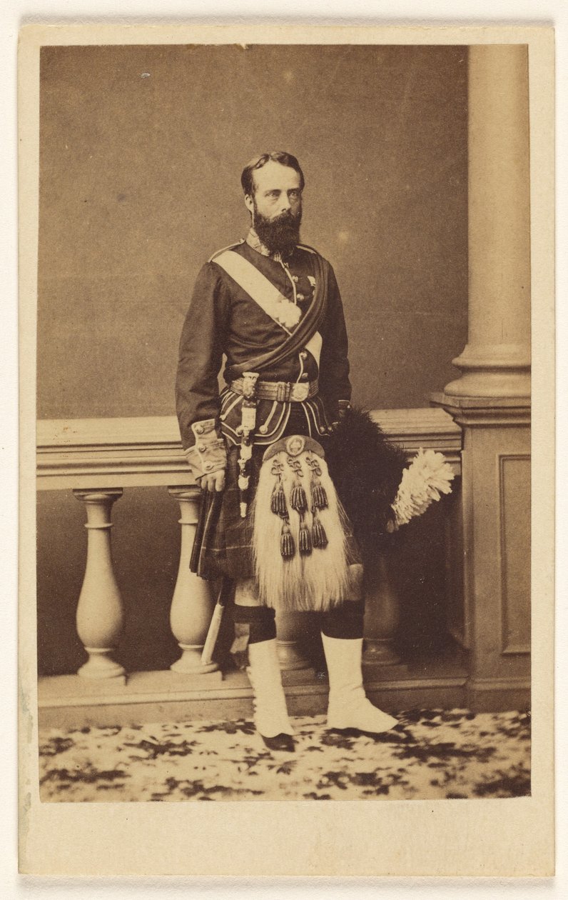 Unidentified Bearded Man in Kilt, Standing by F. W. Baker