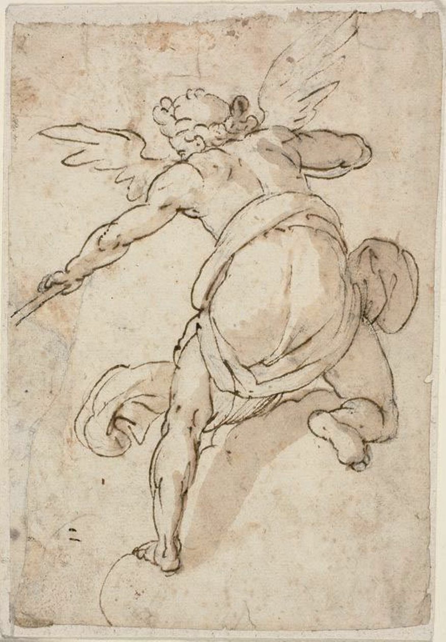 Angel Holding a Trumpet by Federico Zuccaro