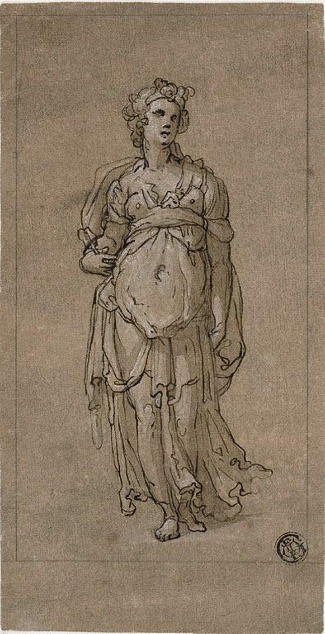 Standing Female Allegorical Figure by Federico Zuccaro