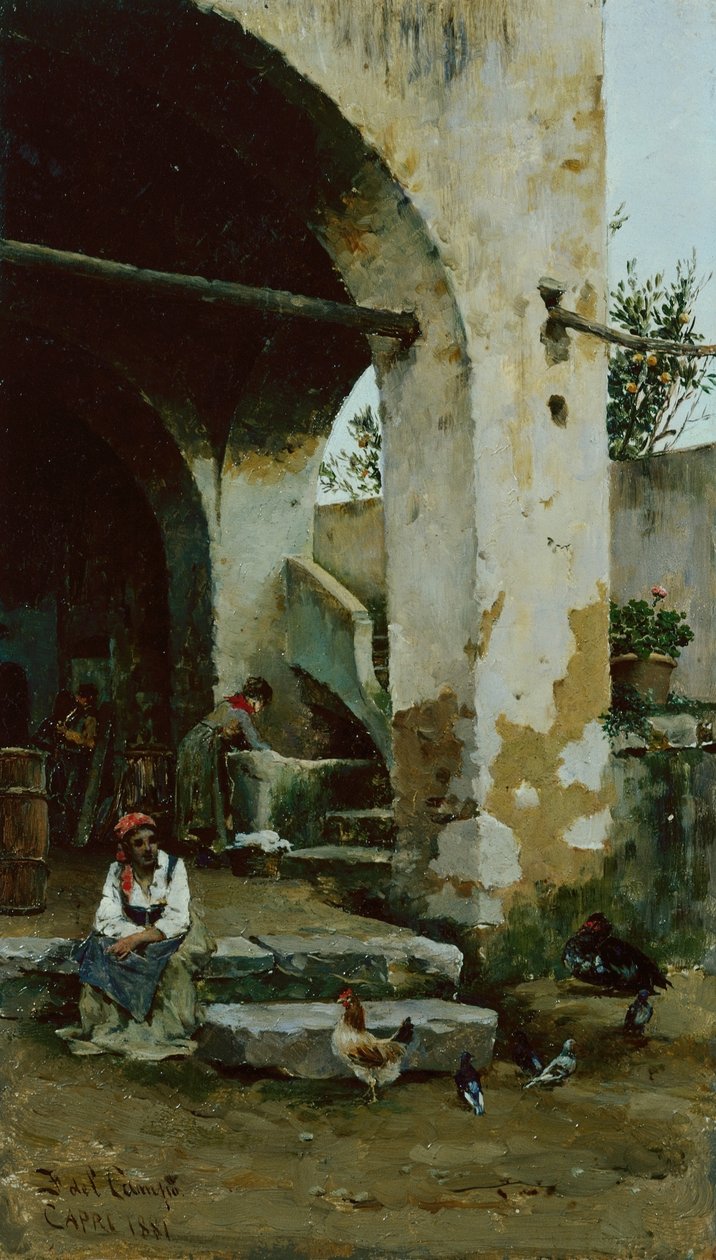 Farmyard Scene by Federico del Campo