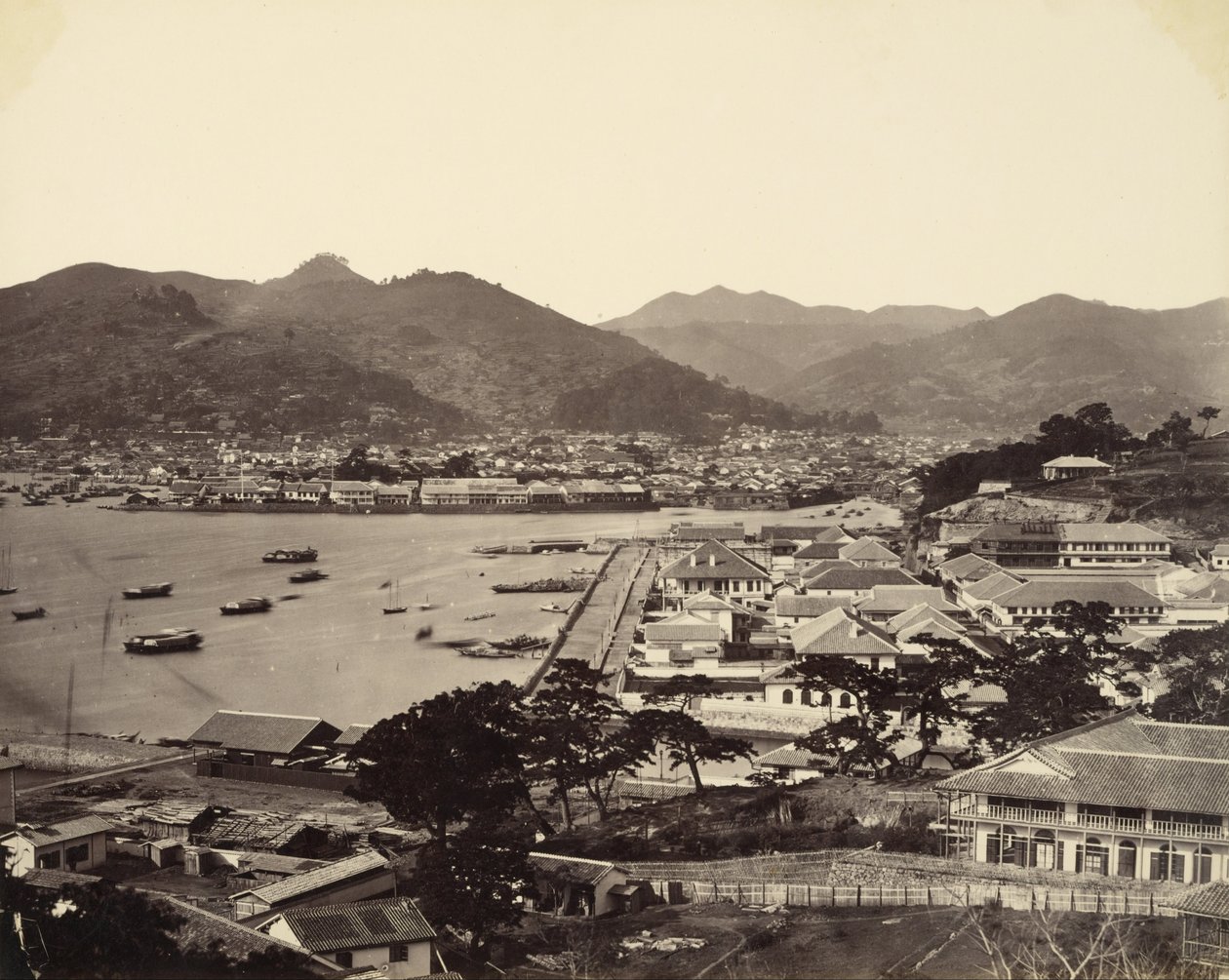 Partial Panoramic View of Nagasaki by Felice Beato