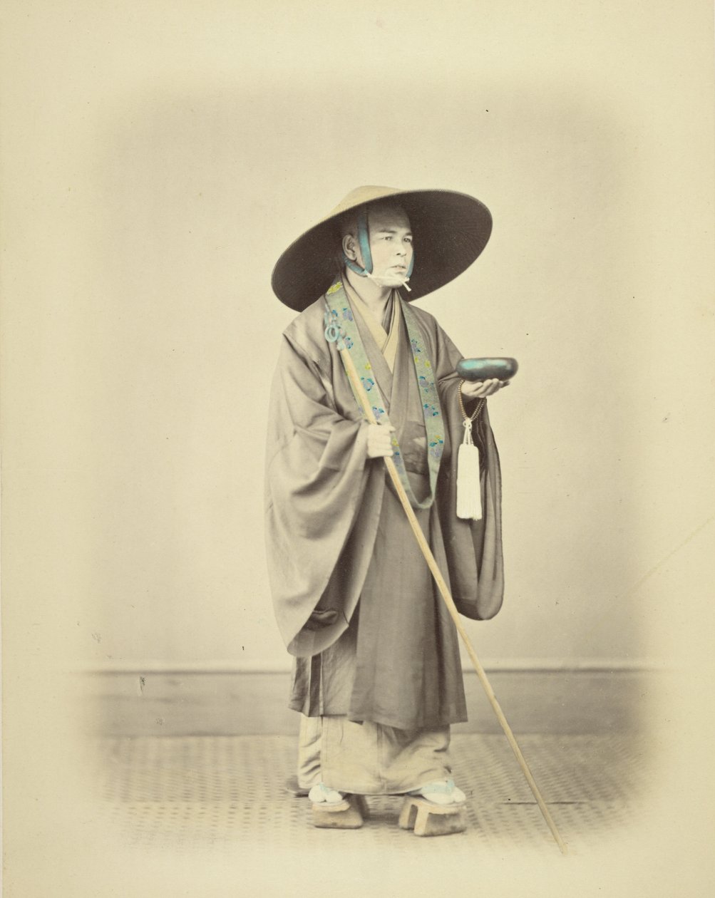 Priest with Walking Stick by Felice Beato