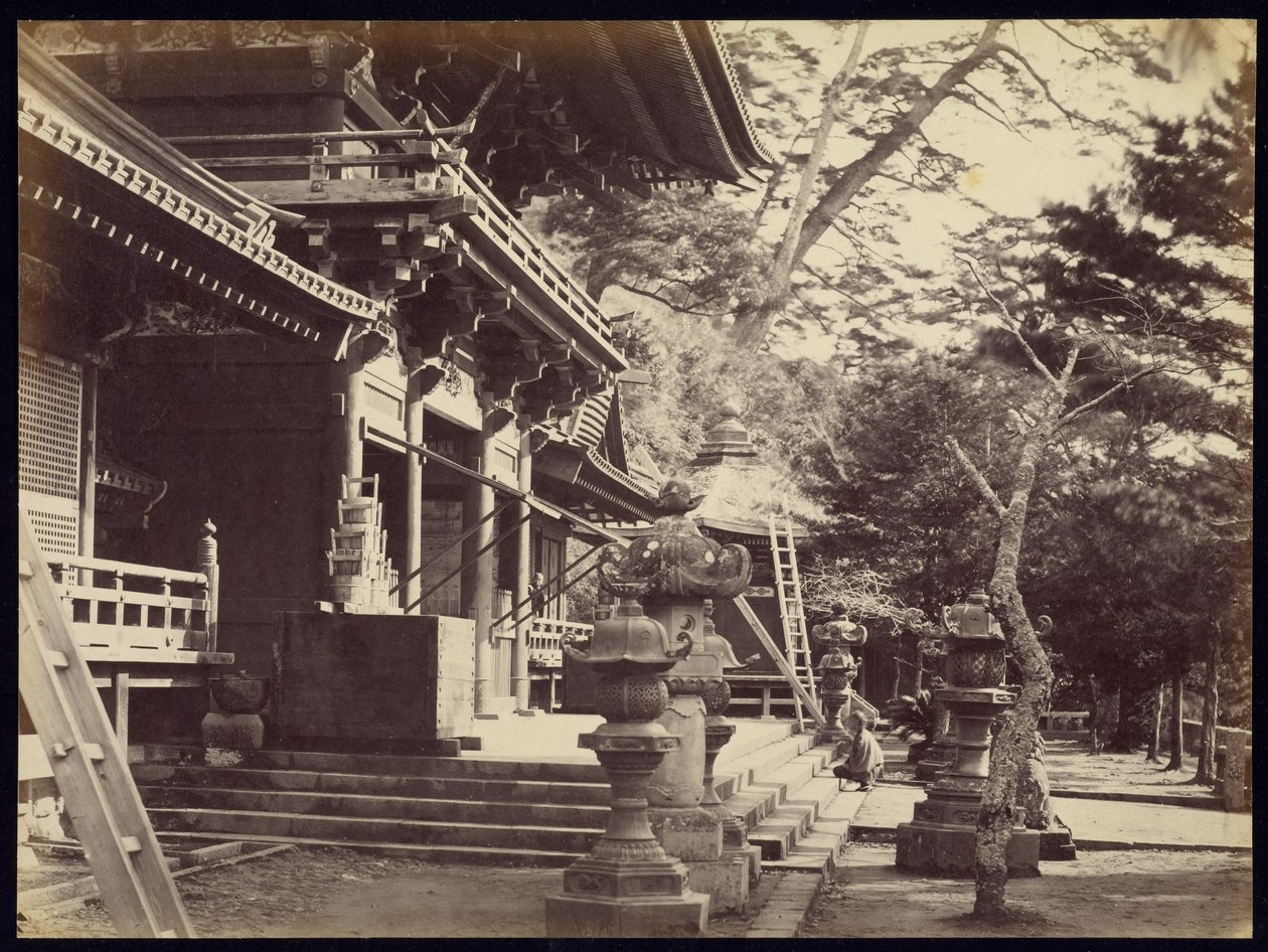 The Temple of Hatchiman, Kamakura by Felice Beato
