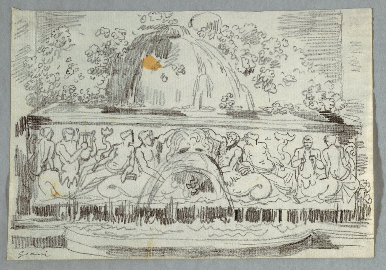 Design for Fountain with Tritone by Felice Giani
