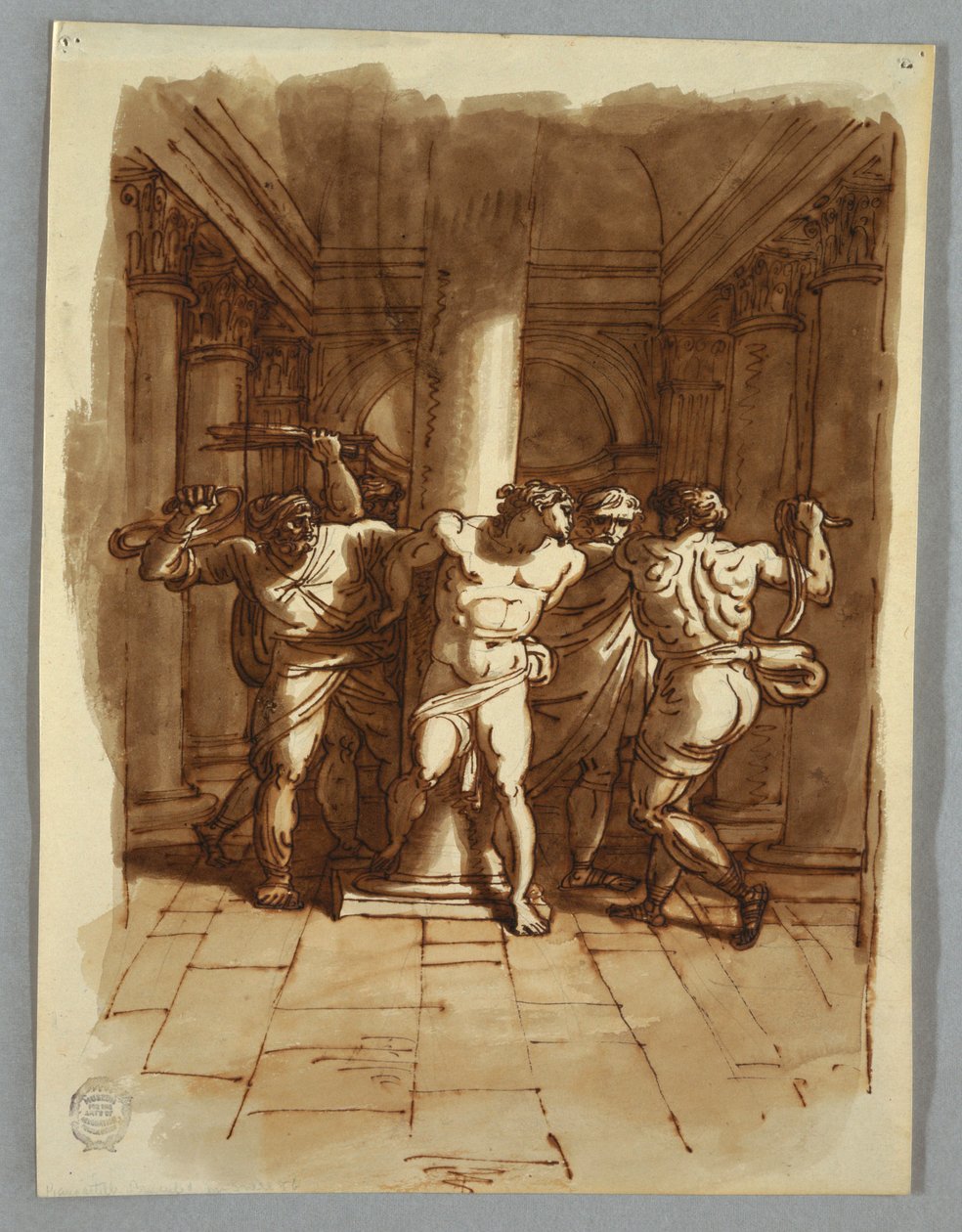 Sketchbook Page: Flagellation of Christ, 1810–15 by Felice Giani