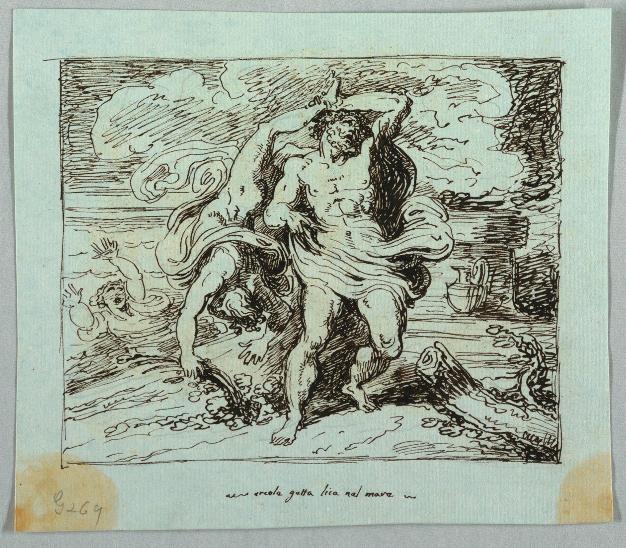 Hercules Hurls Lichas into the Sea by Felice Giani