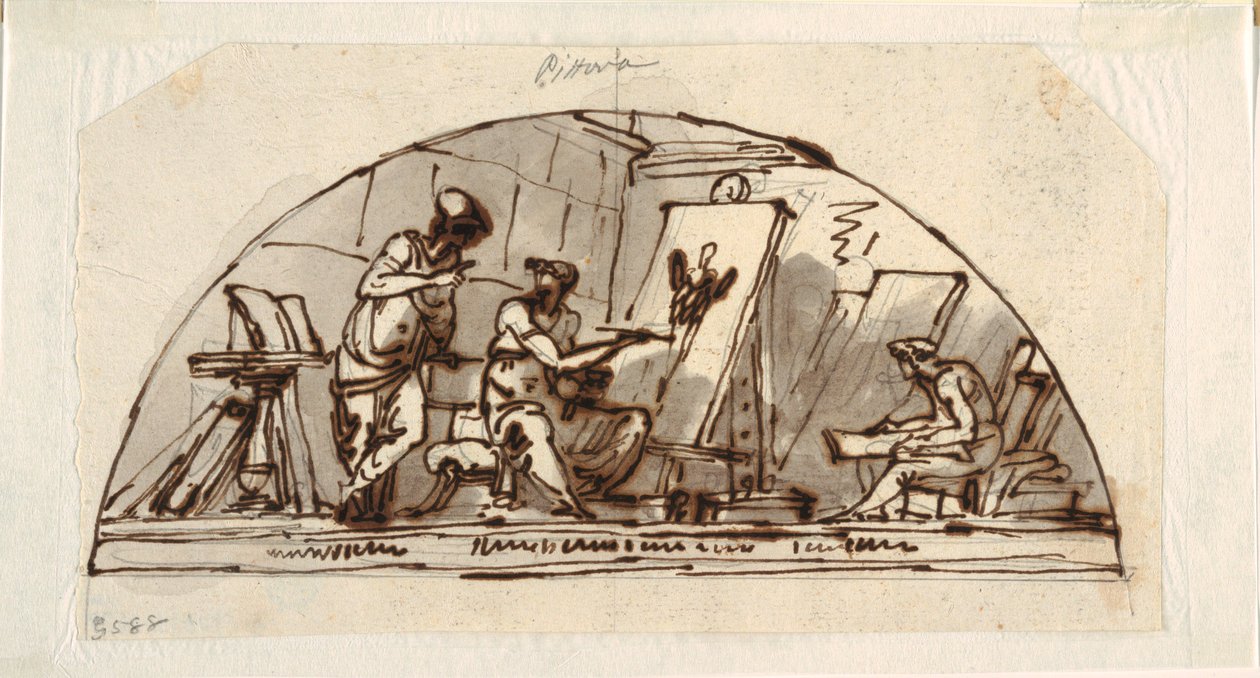 Lunette with Allegory of Painting by Felice Giani