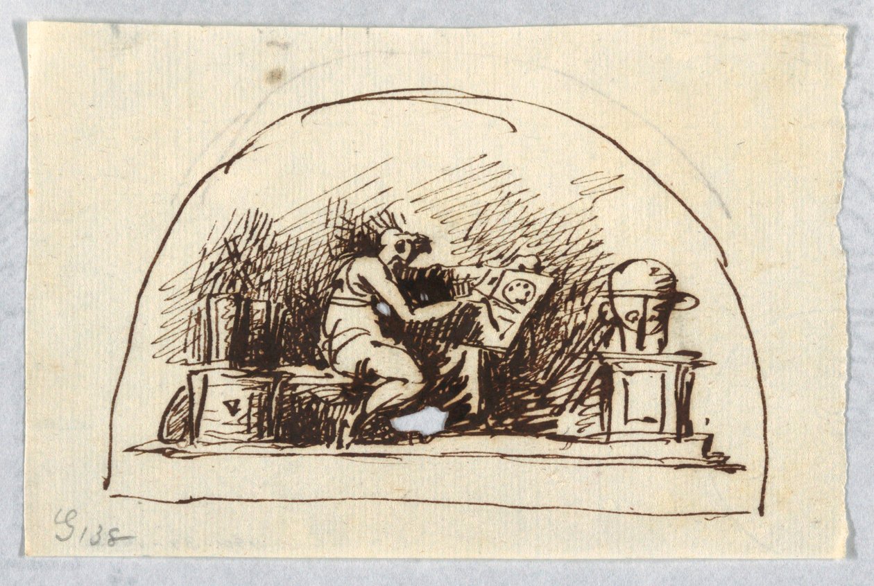 Lunette with Arts and Sciences by Felice Giani