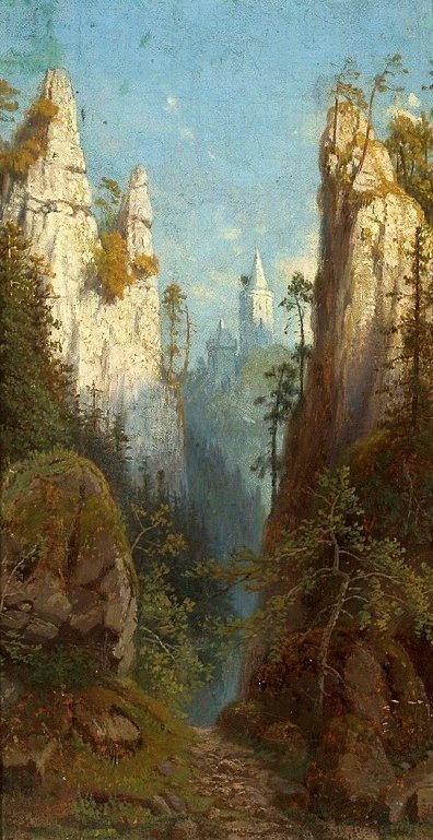 View of Ojcow Castle Ojcow upon Pradnik by Feliks Brzozowski