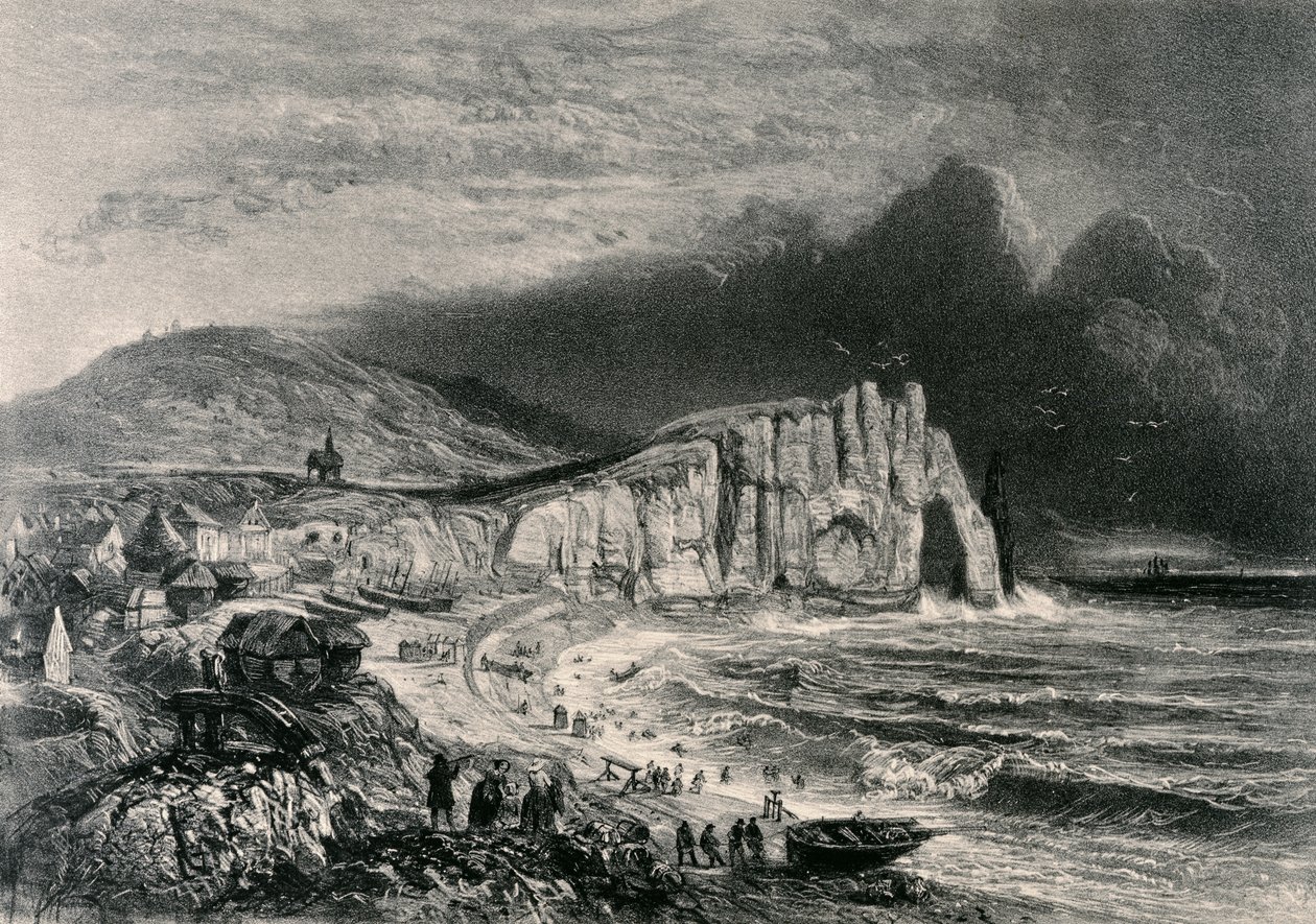 Etretat, illustration from the chapter on Normandy from 