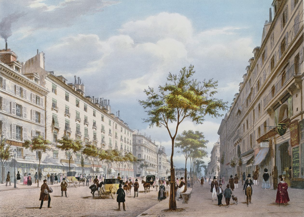 The Boulevard des Italiens, c.1840 by Felix Benoist