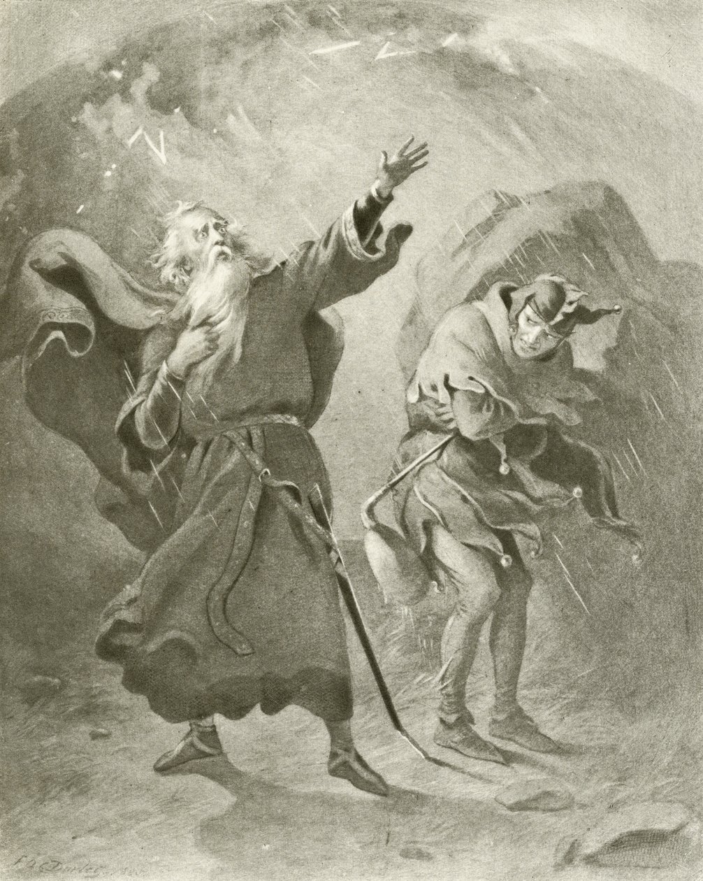 King Lear. Act III, Scene II by Felix Octavius Carr Darley