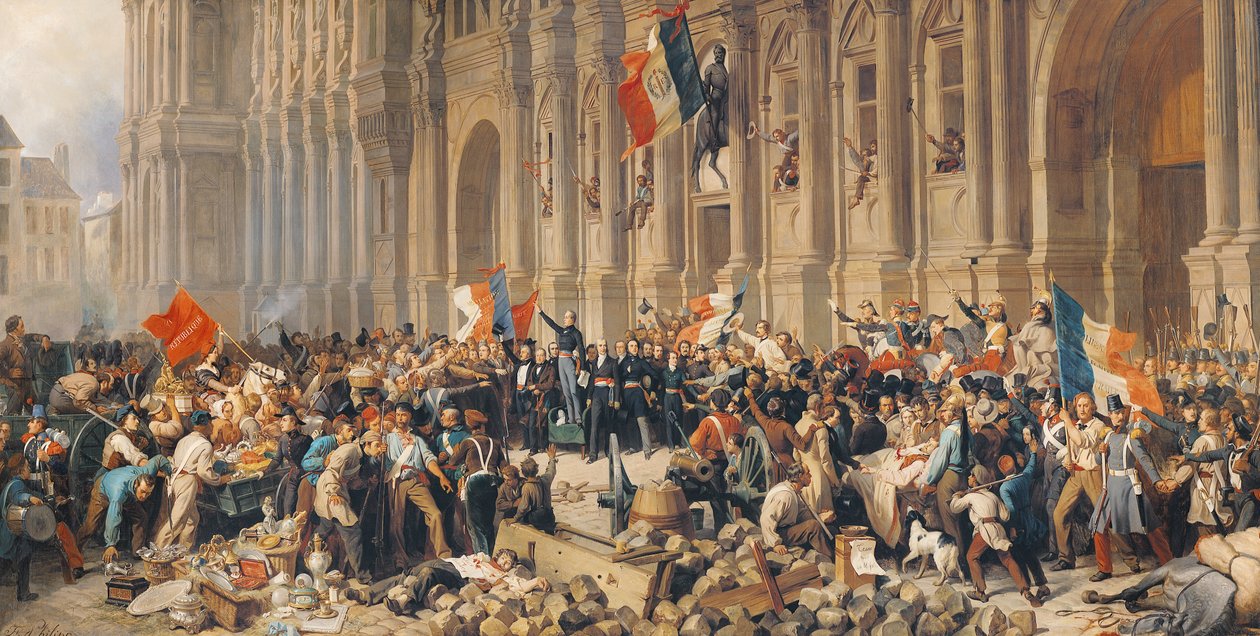 Lamartine rejects the red flag by Felix Philippoteaux