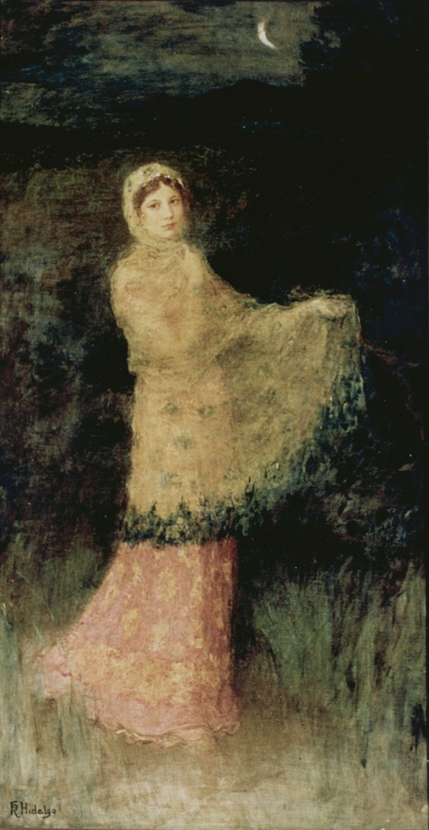 A Lady in the Moonlight by Felix Resurreccion Hidalgo