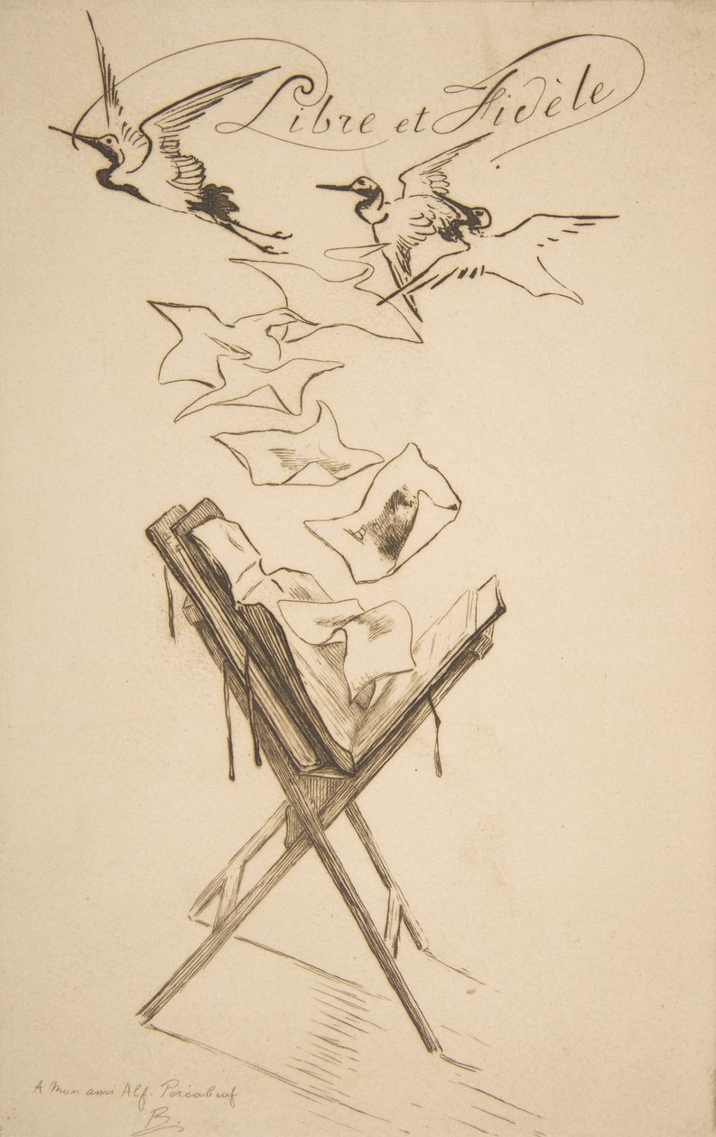 Libre et Fidèle by Felix Bracquemond