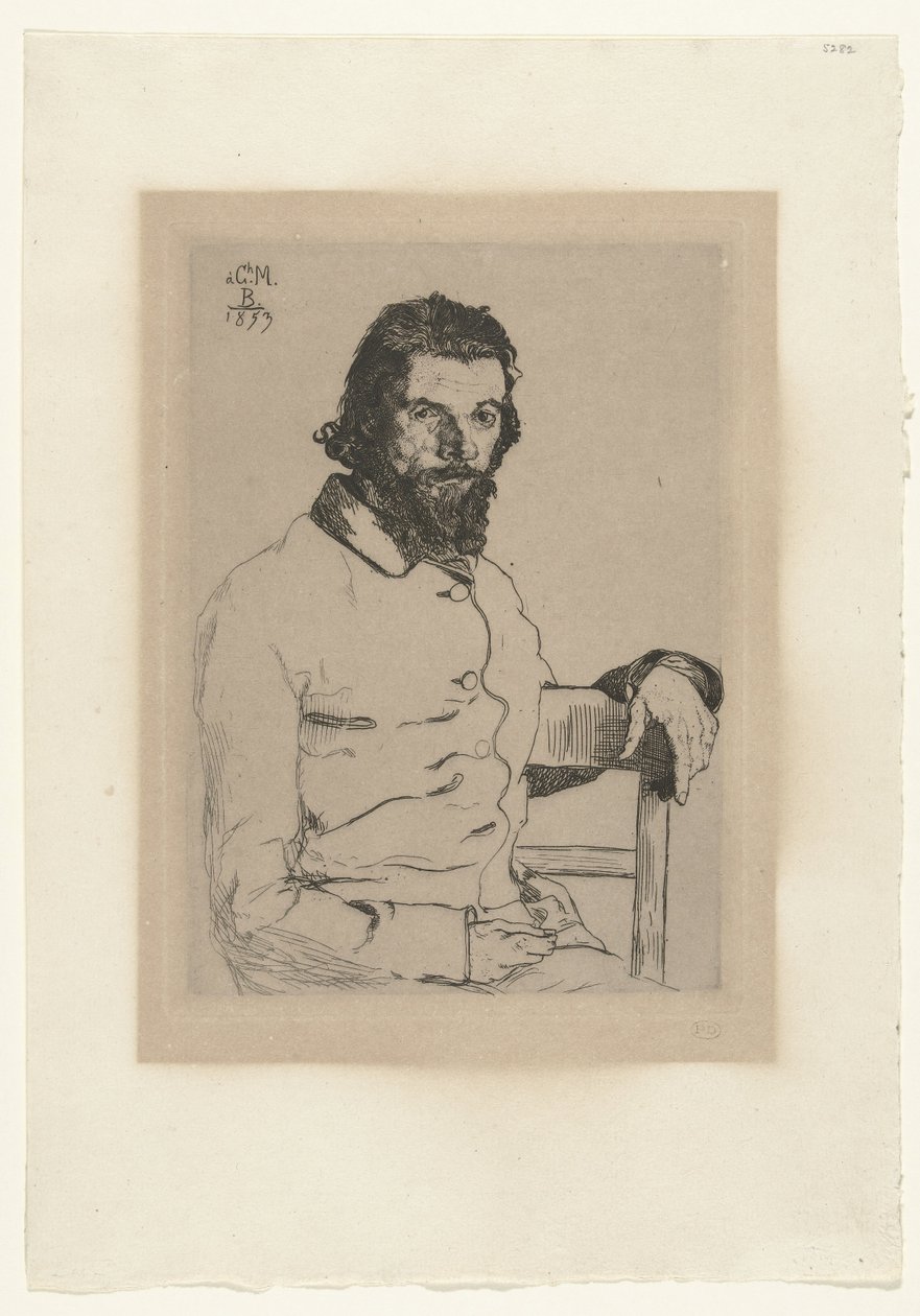 Portrait of Artist Charles Méryon by Felix Bracquemond