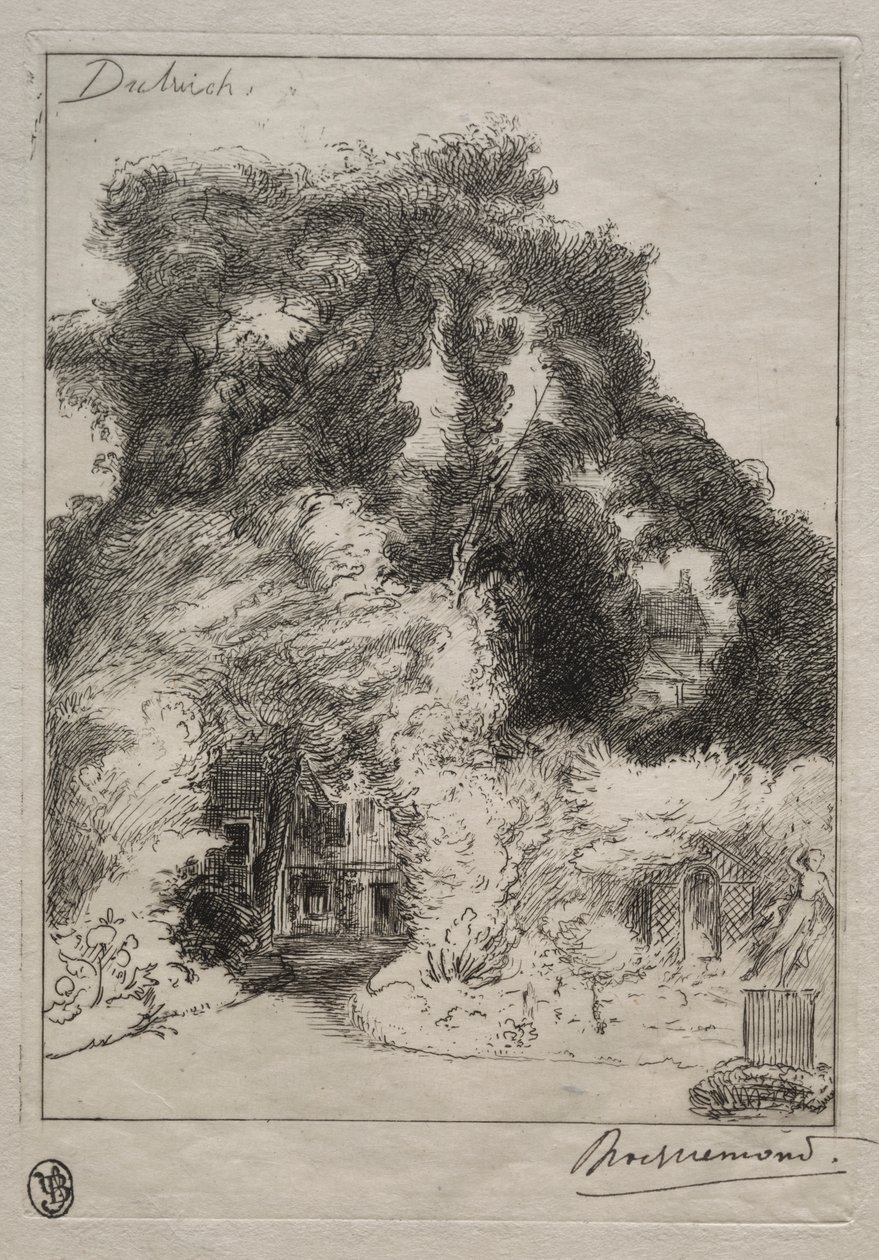 The Garden of the Inn at Dulwich by Felix Bracquemond