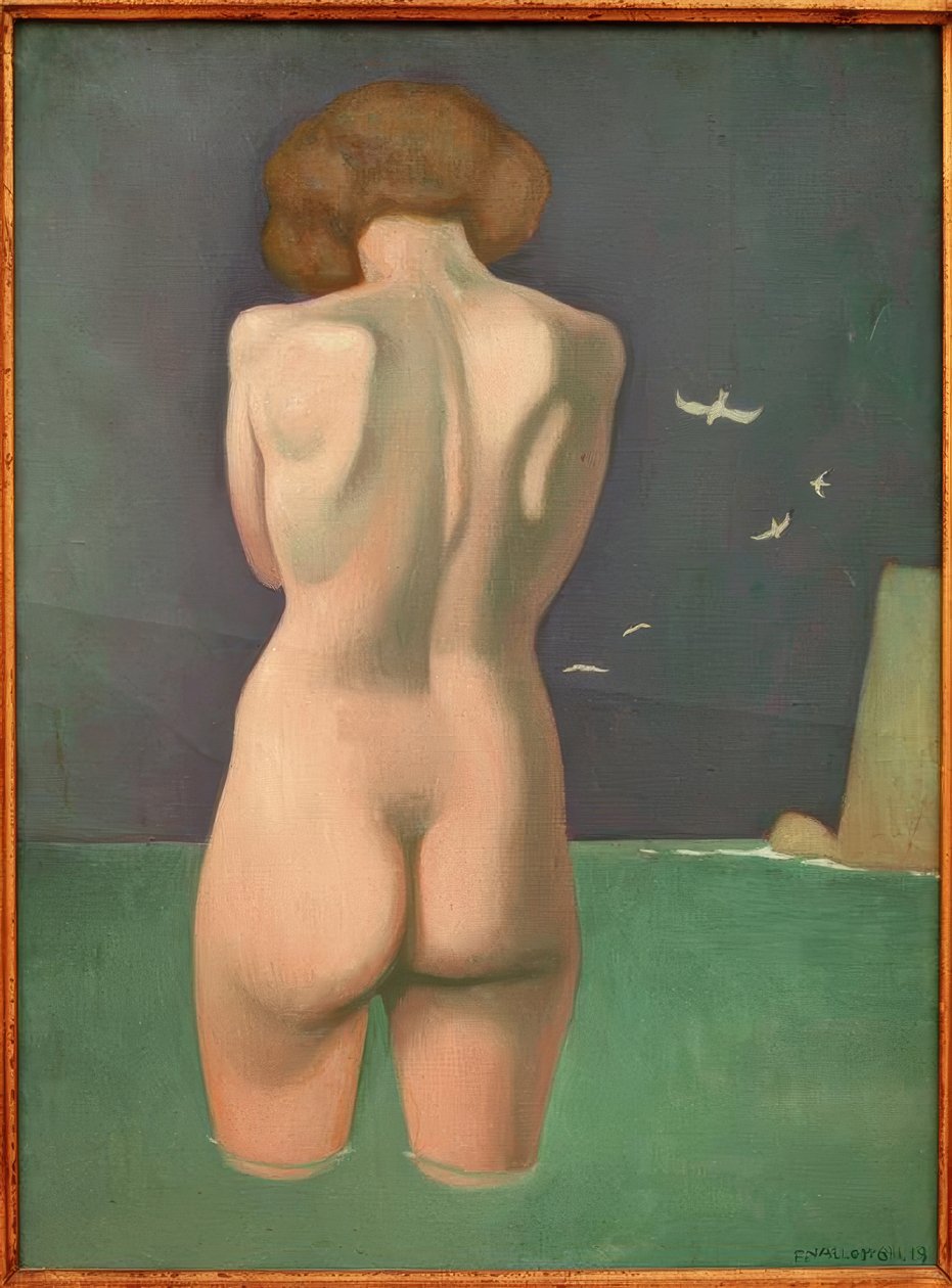 Bather with Birds by Felix Edouard Vallotton