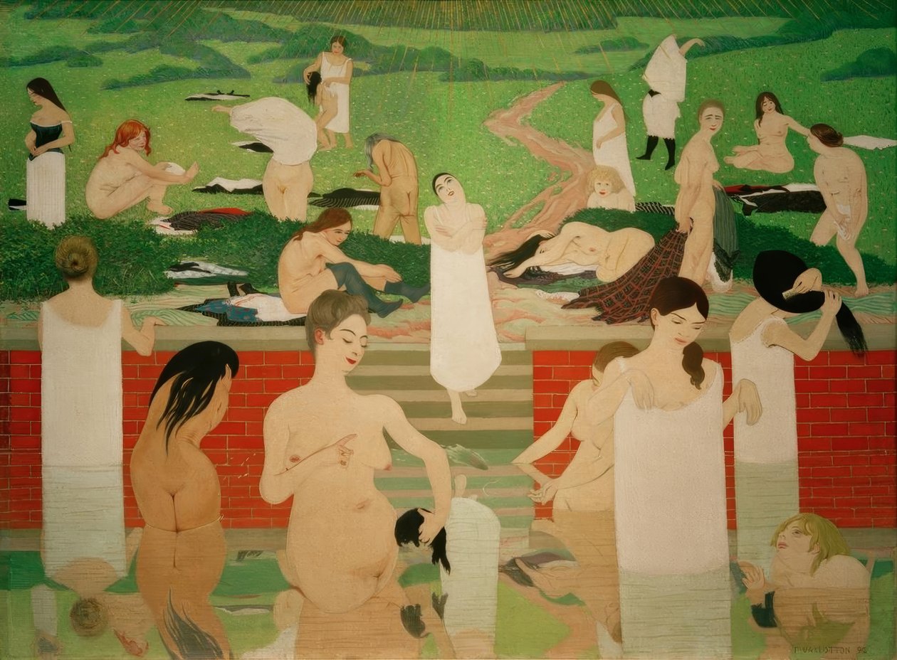 The Bath in the Evening of Summer by Felix Edouard Vallotton