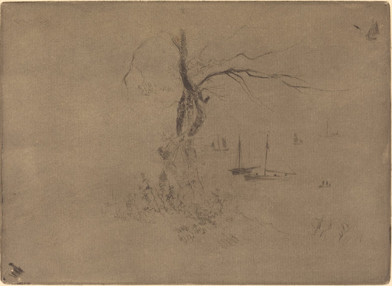 Trees and Boats by Felix Hilaire Buhot