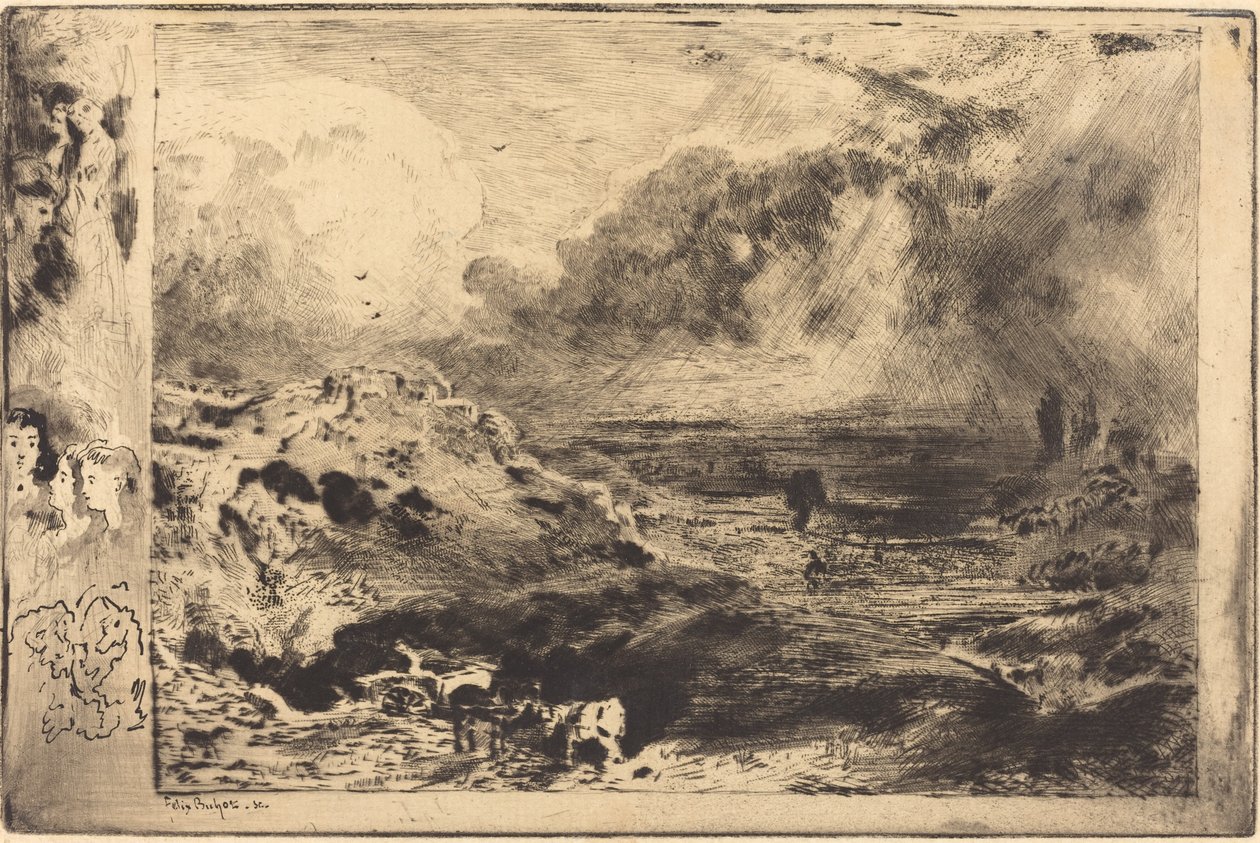 The Storm, 1879 by Felix Hilaire Buhot