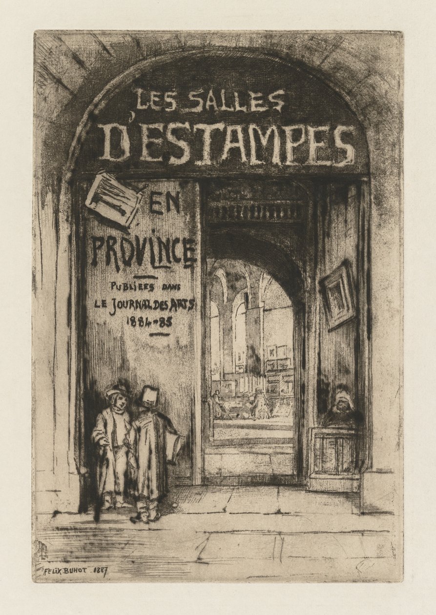 The Print Rooms in the Provinces by Felix Hilaire Buhot