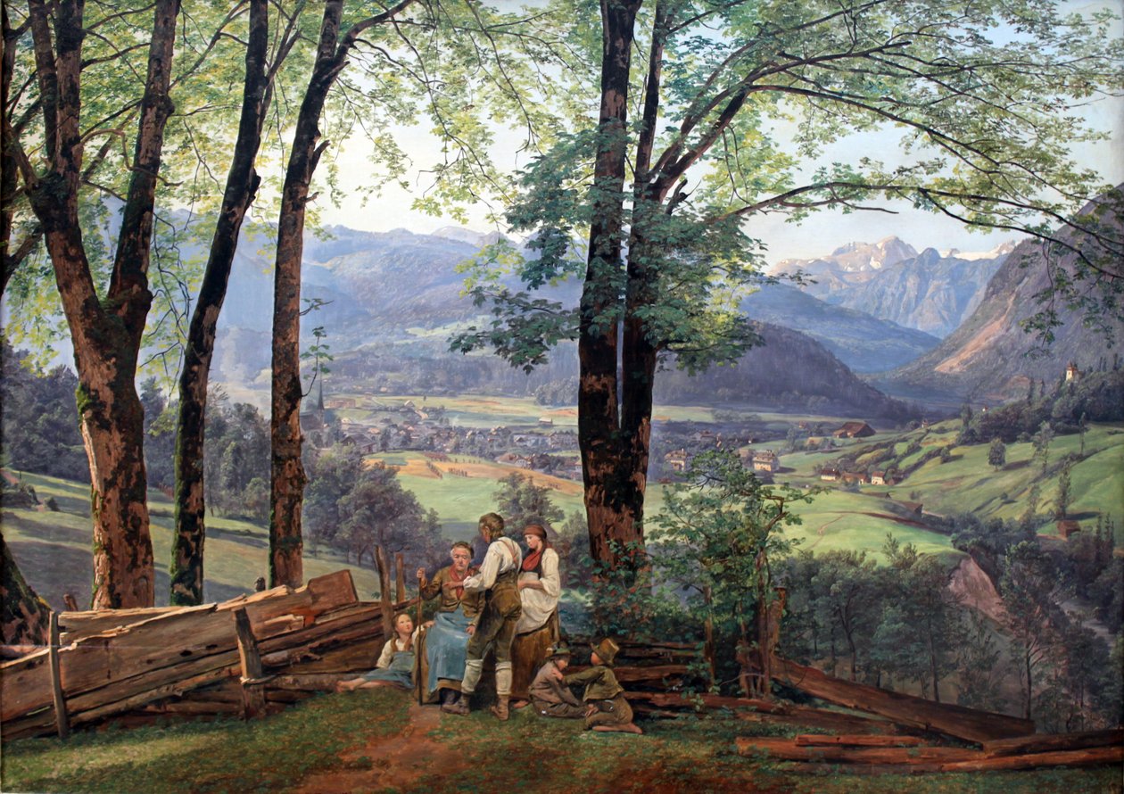 View of Ischl by Ferdinand Georg Waldmuller