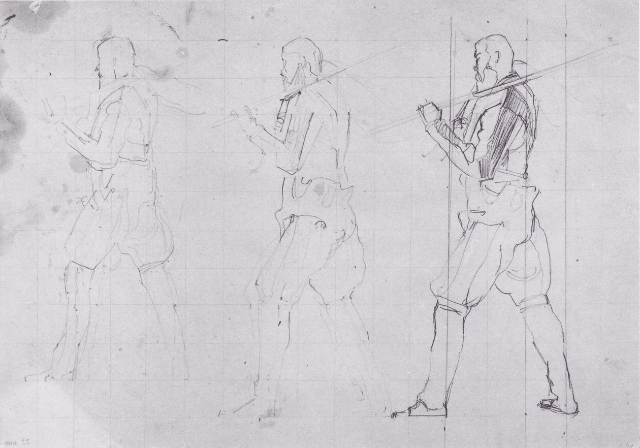 Warrior Marching to the Left by Ferdinand Hodler