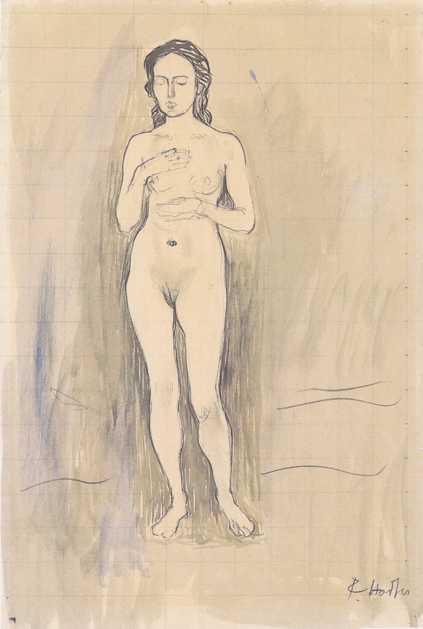Female Nude Study of Truth by Ferdinand Hodler