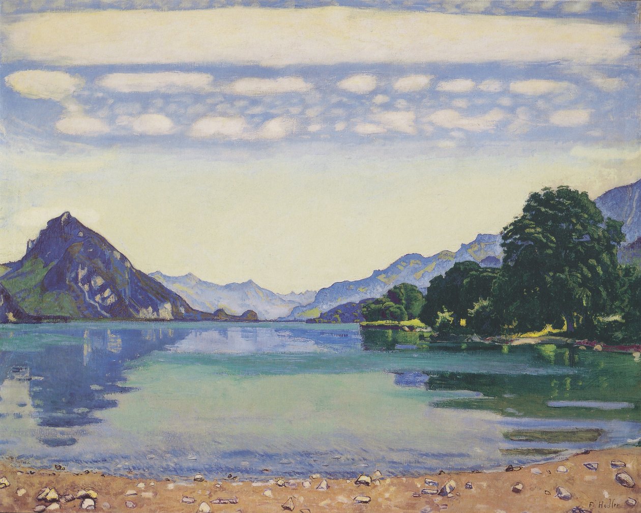 Lake Thun from Lessigen by Ferdinand Hodler
