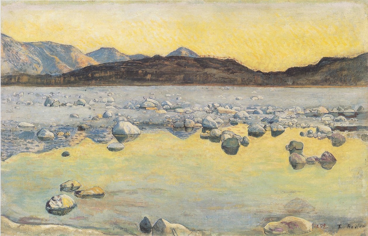 Maggia Delta before Sunrise by Ferdinand Hodler