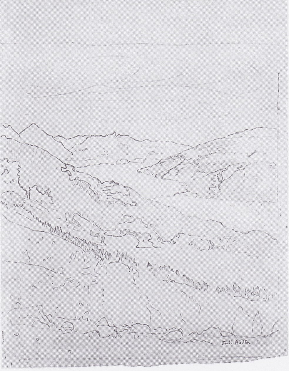 Lake Thun from the Path to Schynige Platte by Ferdinand Hodler