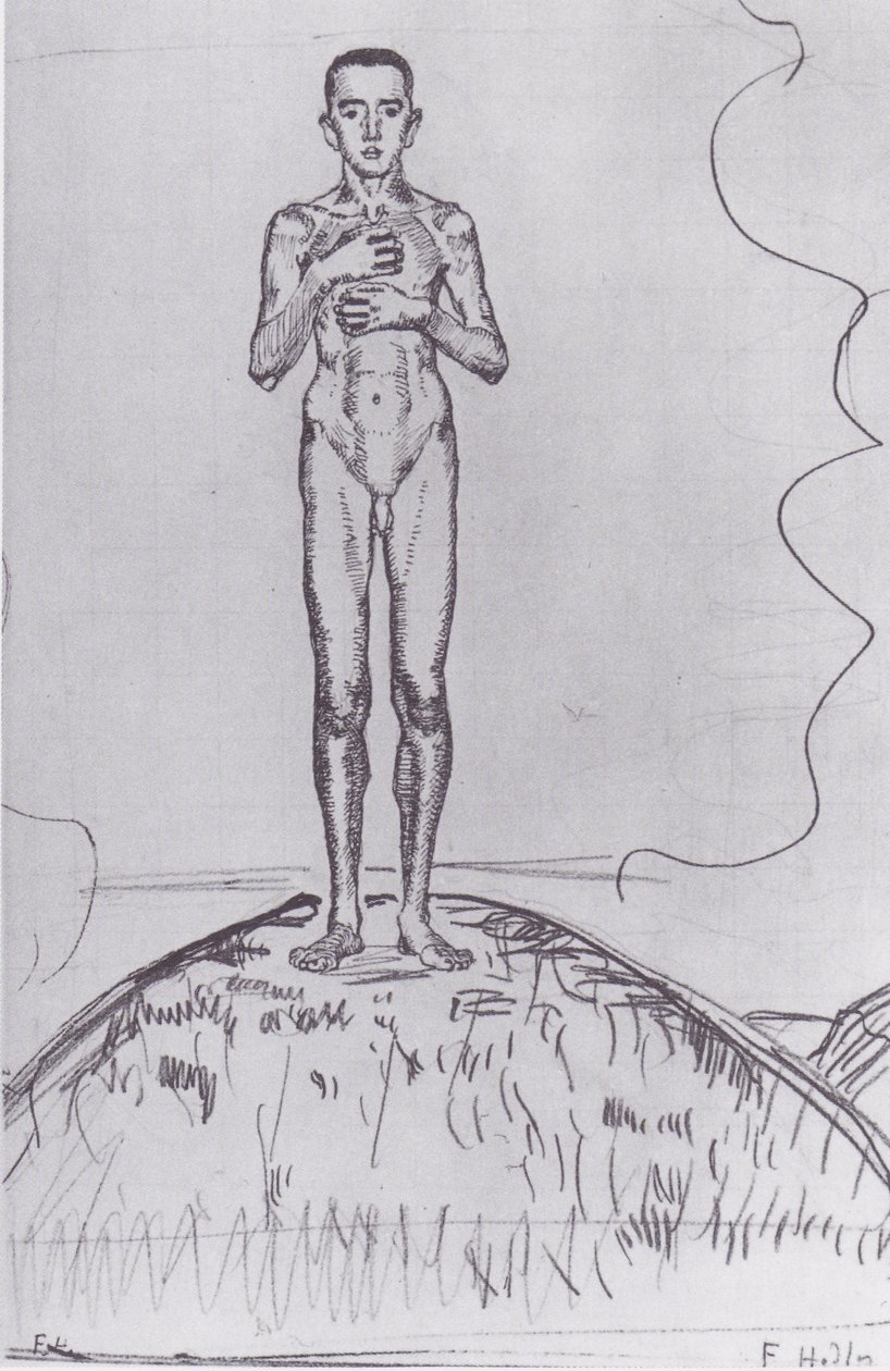 Young Man Standing on a Hill by Ferdinand Hodler