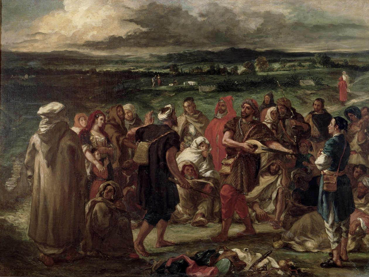 Comedians or Arabic Buffoons by Ferdinand Victor Eugene Delacroix