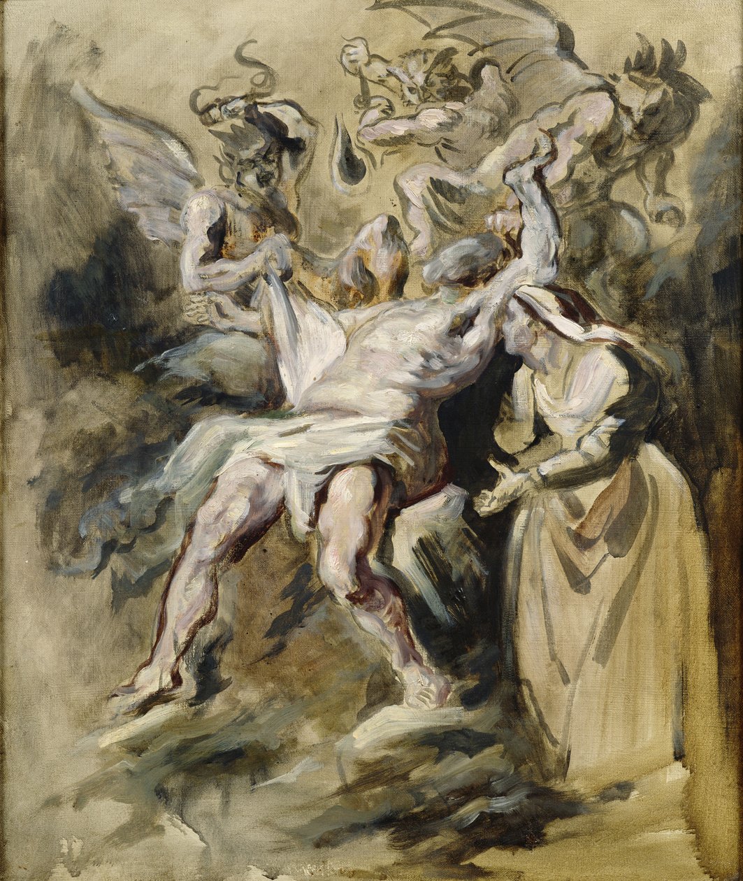 Job Tormented by the Demons by Ferdinand Victor Eugene Delacroix