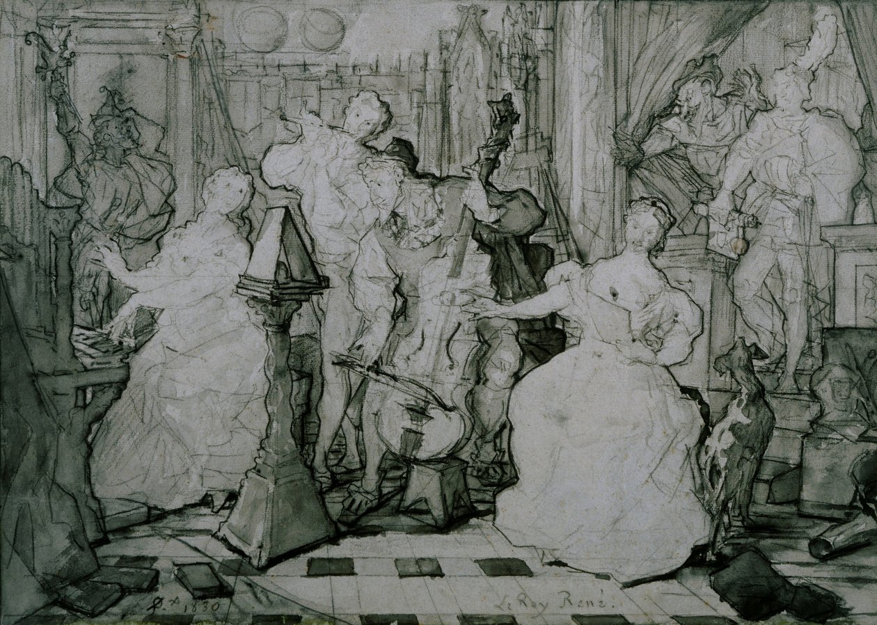 King René by Ferdinand Victor Eugene Delacroix