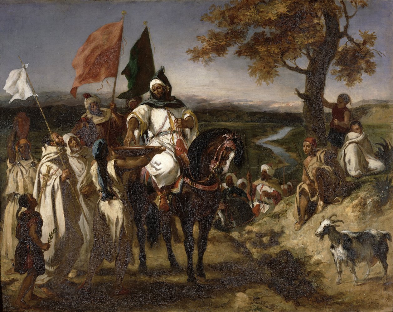 Moroccan Caid by Ferdinand Victor Eugene Delacroix