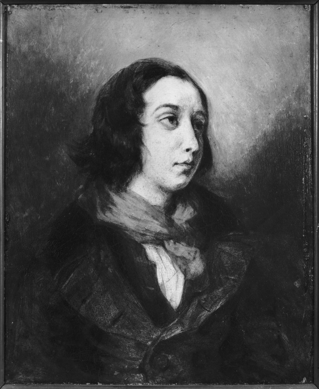 Portrait of George Sand, 1838 by Ferdinand Victor Eugene Delacroix