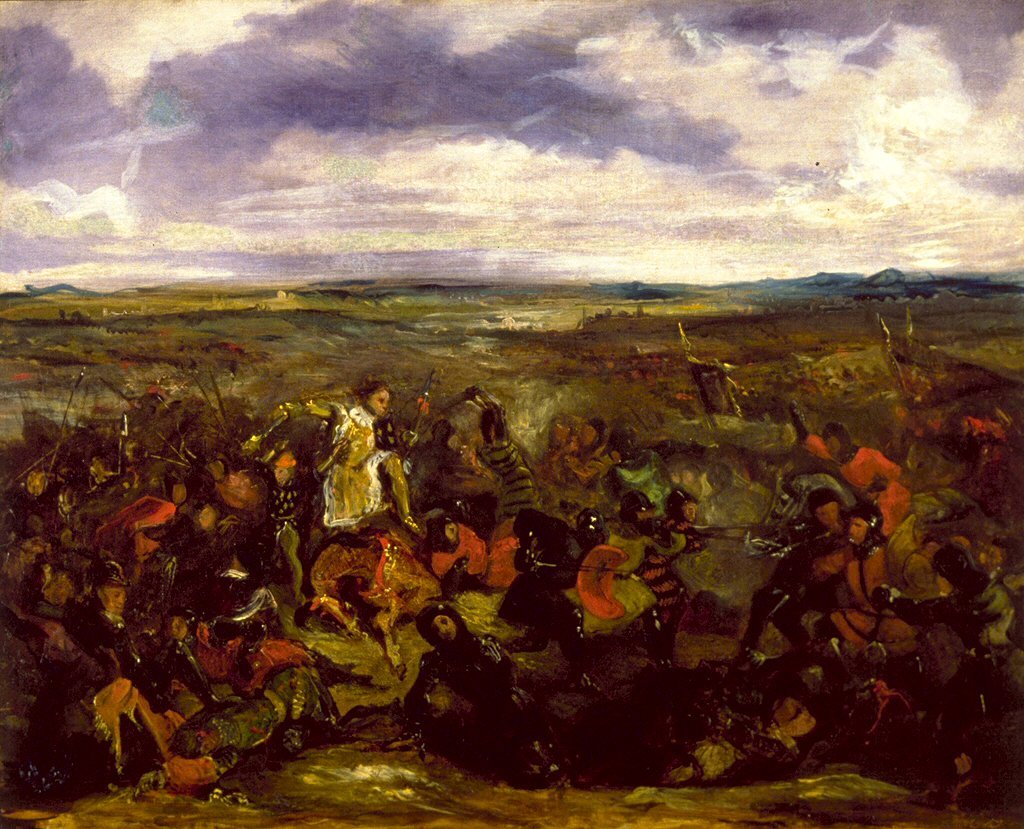 Sketch for the Battle of Poitiers by Ferdinand Victor Eugene Delacroix