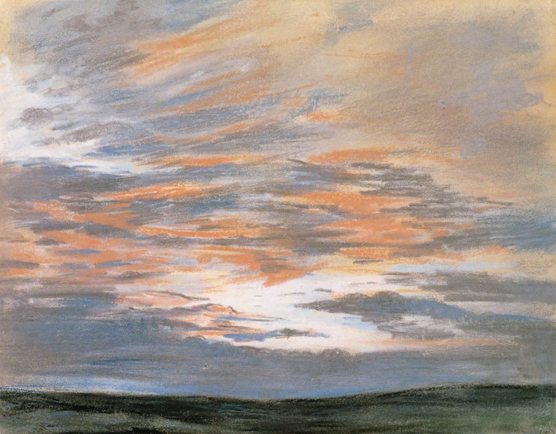 Study of the Sky at Sunset by Ferdinand Victor Eugene Delacroix