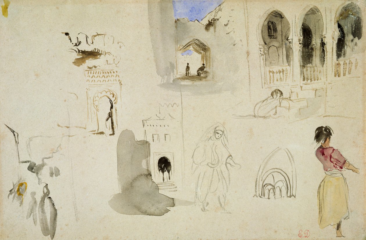 The Kasbah, Tangier by Ferdinand Victor Eugene Delacroix