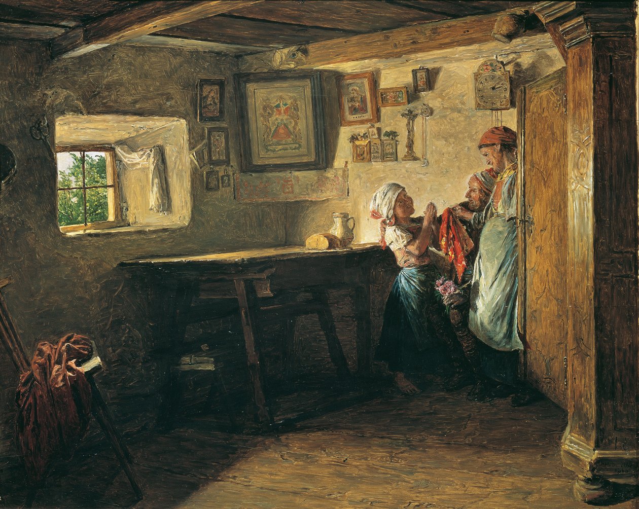 The Old Box by Ferdinand Georg Waldmuller