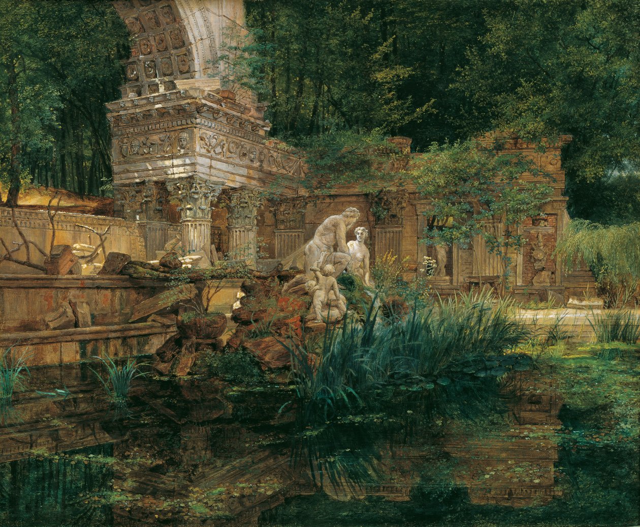 The Roman Ruin in Schönbrunn by Ferdinand Georg Waldmuller