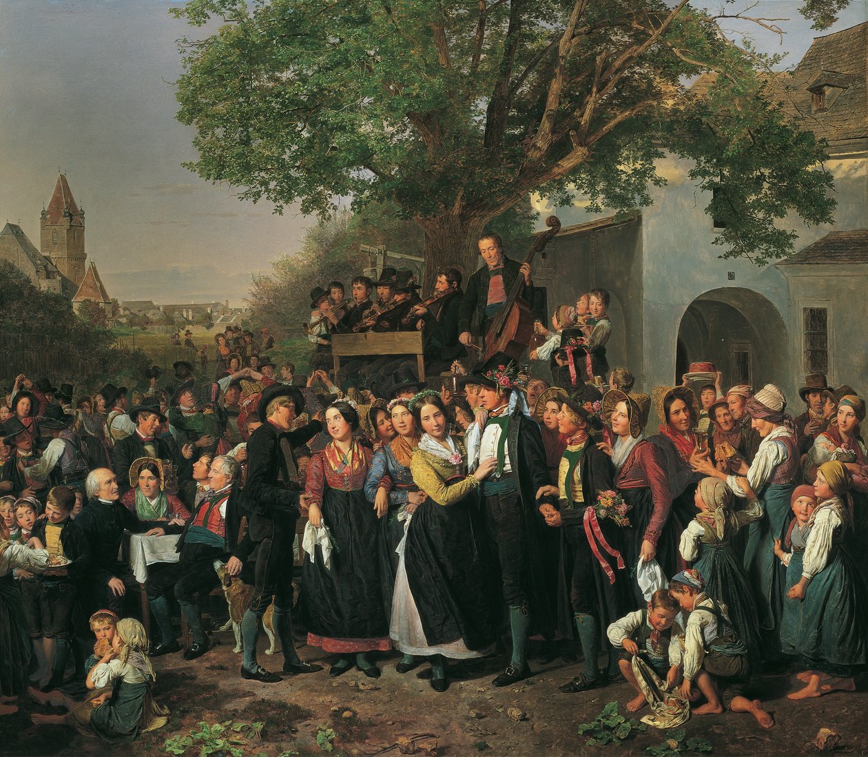 Lower Austrian Peasant Wedding by Ferdinand Georg Waldmuller